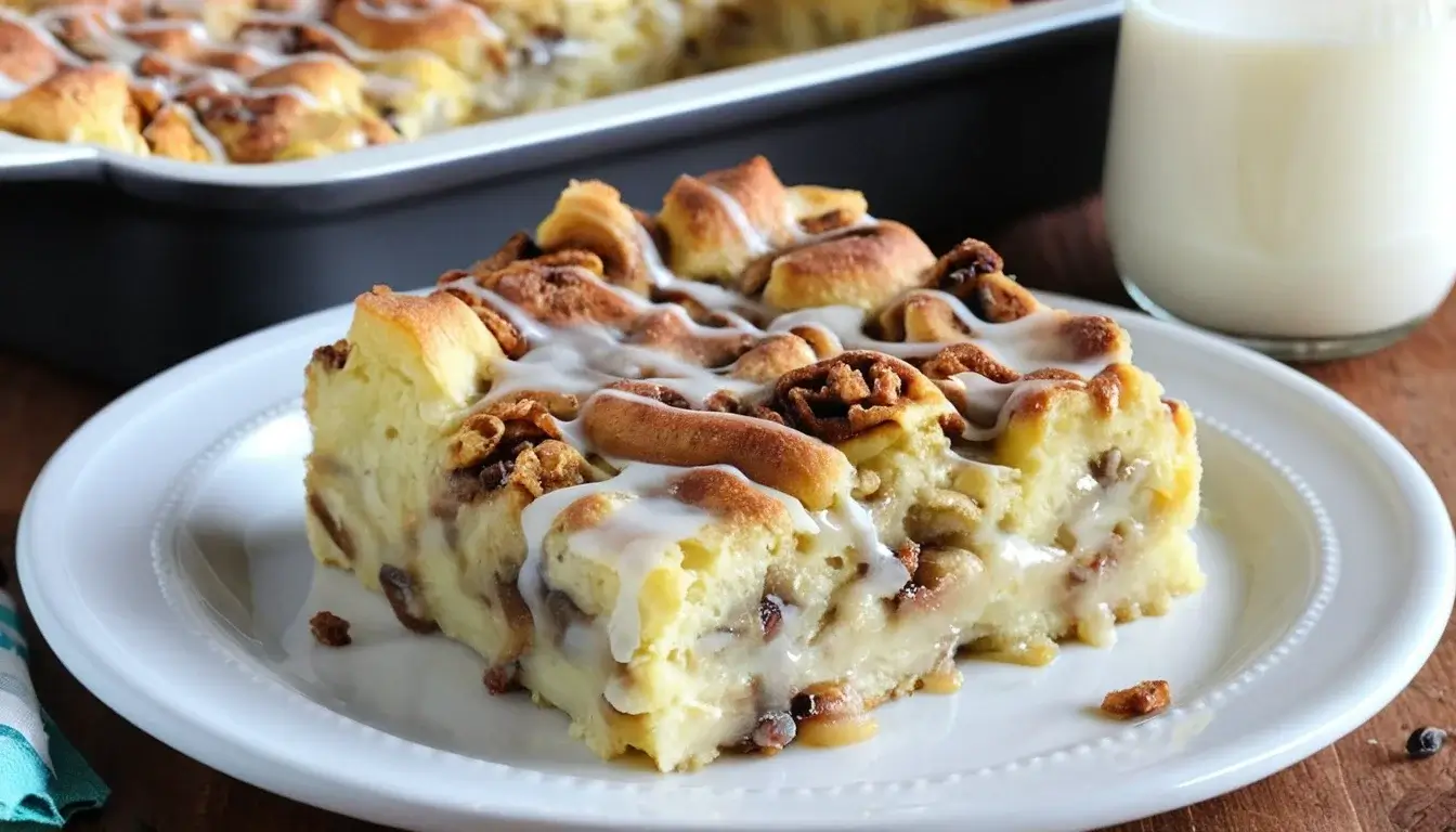 Cinnamon Roll Breakfast Casserole Png