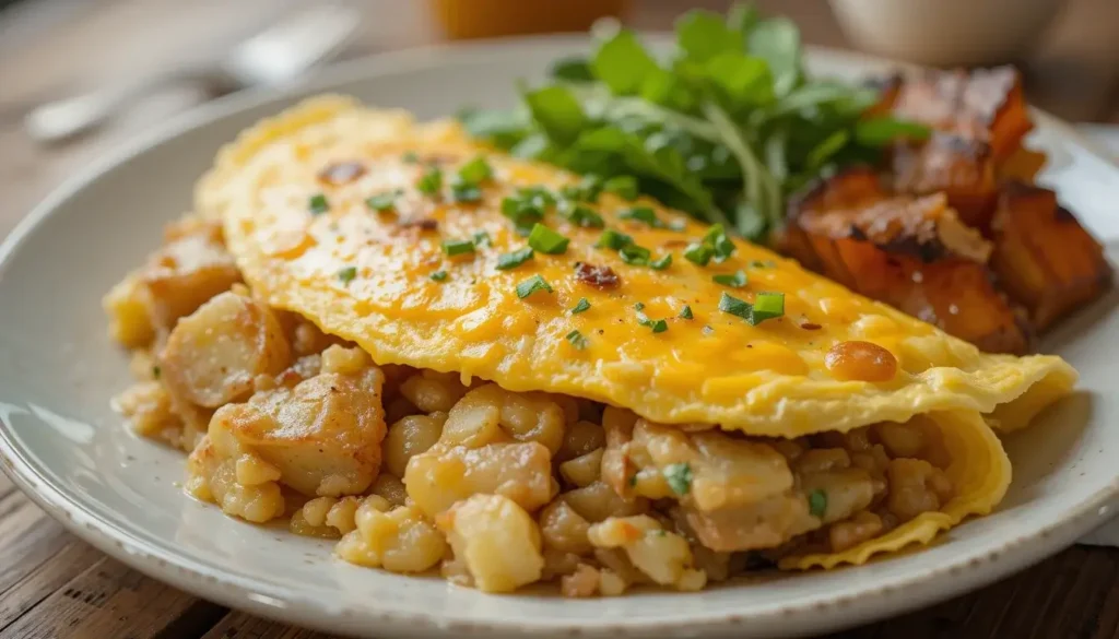 Denver Omelette With Cheese And Potatoes