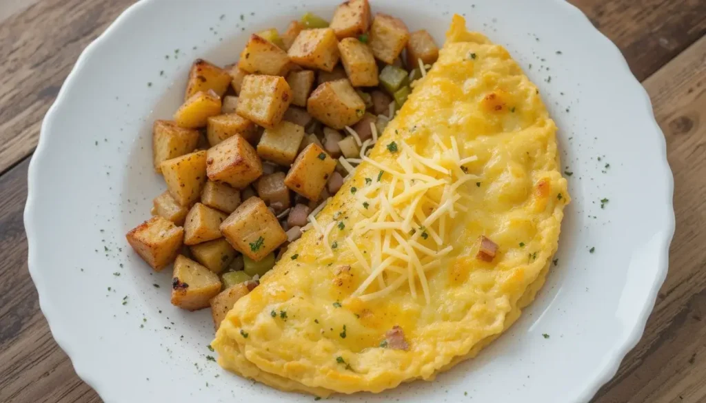 Denver Omelette With Cheese And Potatoes (3)