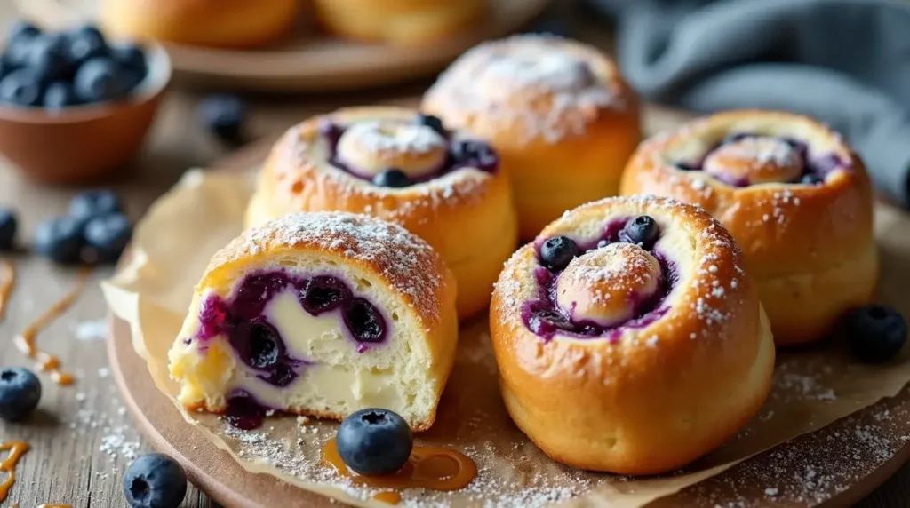 5-Ingredient Blueberry Cheesecake Rolls