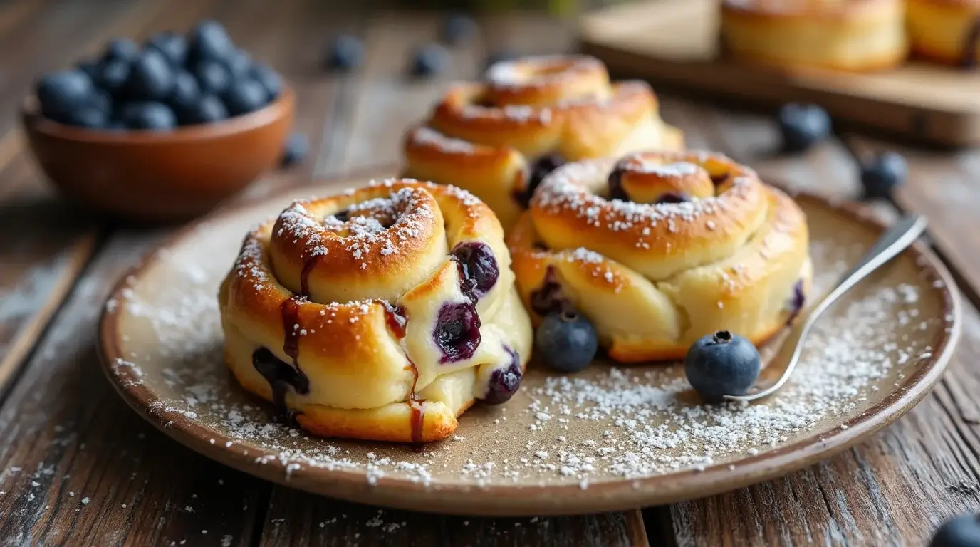 5-Ingredient Blueberry Cheesecake Rolls