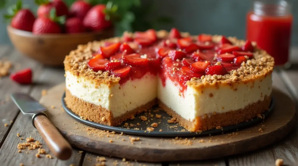 No-Bake Strawberry Crunch Cheesecake (2)