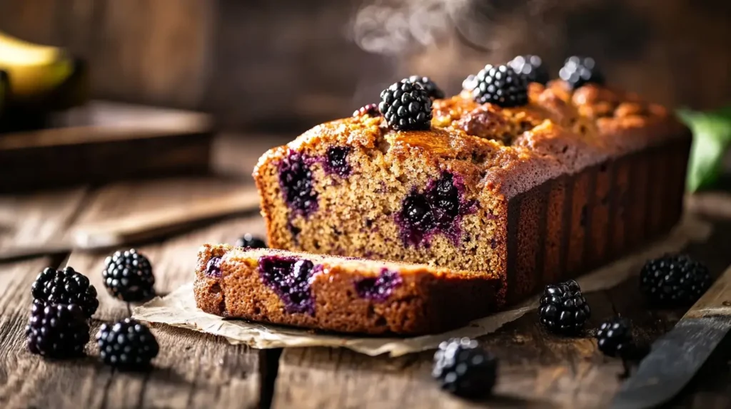 Blackberry Banana Bread (3)