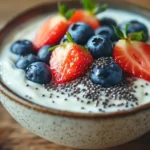 Chia Seeds In Yogurt