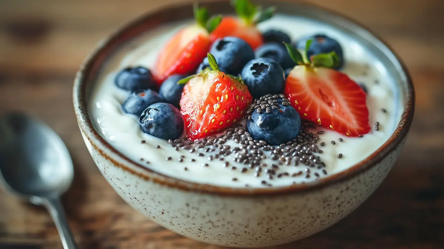 Chia Seeds In Yogurt